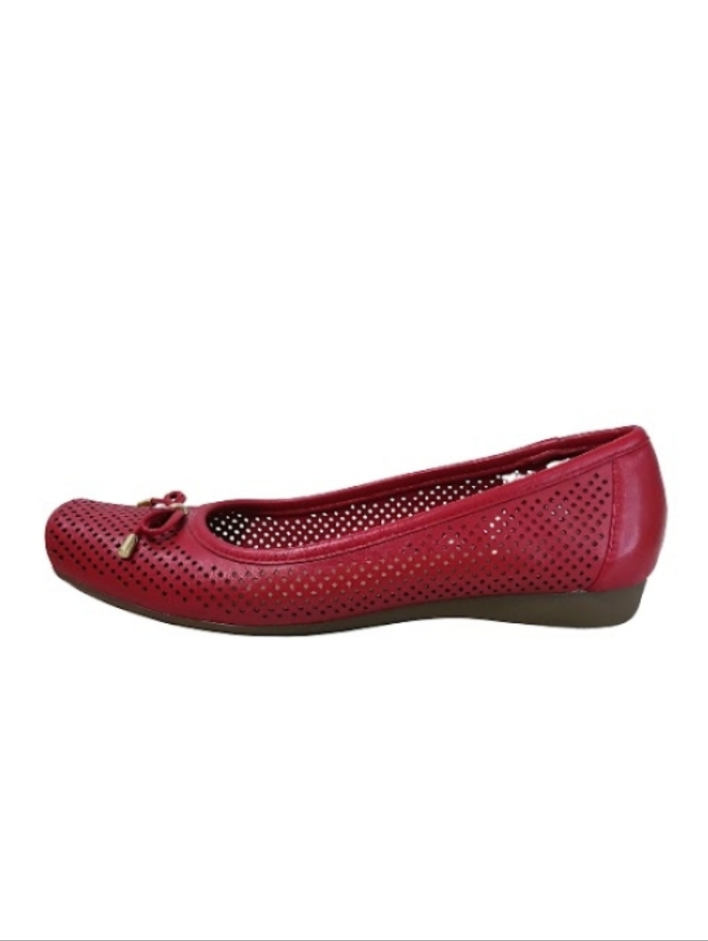 Naturalizer Ballet Women's 8.5 W Red Leather Tassel Low-heel Slip-on Shoes